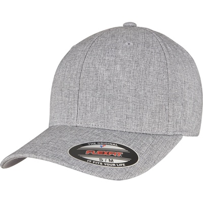 Urban Classics Шапка с козирка FLEXFIT HEATHERLIGHT CAP melange grey S/MUB-6350-02714 - Черен, размер L/XL