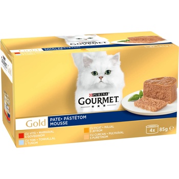 Purina Gourmet Gold муптипак пастети - 0.34кг