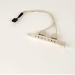 Gembird USB GEMBIRD кабел сплитер USB 2.0 (T) към 2 x USB 2.0 (M) 25 см, прехвърля 1 USB от вътрешен компютър на външен брак "CCUSBRECEP (CCUSBRECEPTACLE)
