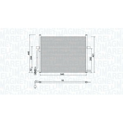 Kondenzátor klimatizace MAGNETI MARELLI 350203776000