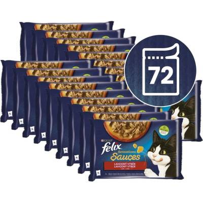 Felix Sensations Sauces krůta jehněčí v omáčce 72 x 85 g