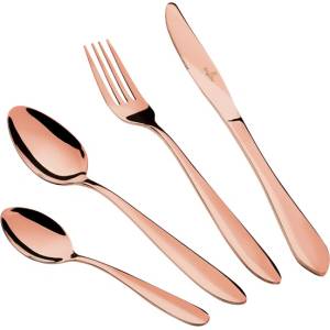 Berlinger Haus 24-частов комплект прибори за хранене, mirror rose gold 54286 (bh/3075)