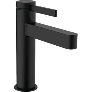 Hansgrohe Finoris - Смесител за умивалник, с оттичане, CoolStart, EcoSmart, матово черно 76025670 (76025670)