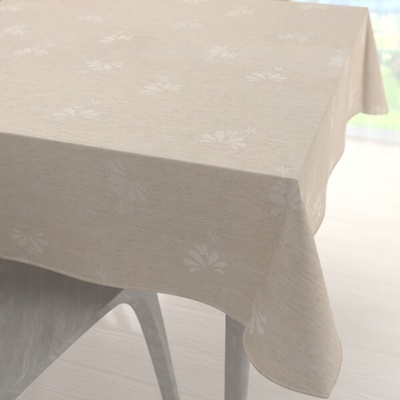 Biante Teflonový čtvercový ubrus TF-076 Květinový ornament na režném 110x110 cm