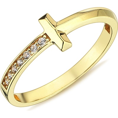 Lillian Vassago Zlatý prsteň zdobený zirkónmi LLV98 GR014