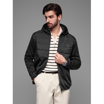 Ombre Clothing Мъжко леко цветно спортно яке с полар Ombre Clothing Ombre Clothing | Cheren | МЪЖЕ | S