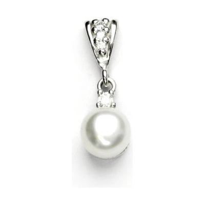 Čištín Zlatý přívěsek, přírodní říční perla bílá 7,5-8 mm, P 1207 2