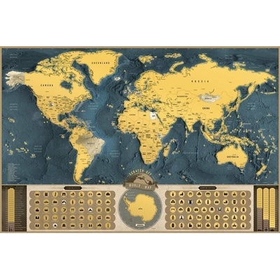 Stírací mapa světa EN – coffee edice XL – Zbozi.Blesk.cz