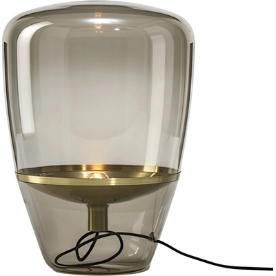 Polaris Настолна лампа Neron със стъклен абажур и медна основа | 40cm | Цена 73, 73€ (144, 21 лв) (LW-BD-1127)