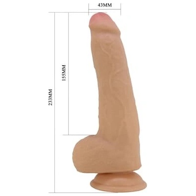 Party Up dildo z cyberskóry telovej farby 23 cm Thomas