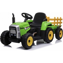 Mamido elektrický traktor s vlečkou zelená