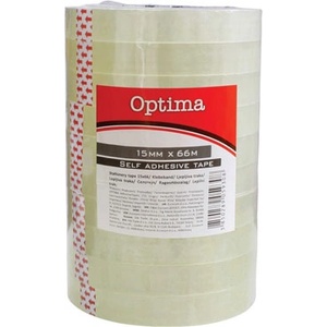 OPTIMA Лепяща лента Optima 15mm x 66m, прозрачна (26770-А)