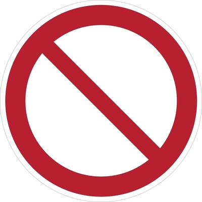 Zákazové značení, obecné zákazy – protiskluzové PVC, pr. 400 mm