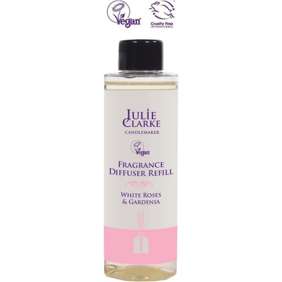 Julie Clarke Candlemaker Náhradní náplně do difuzeru Bíla růže a Gardenia 150 ml