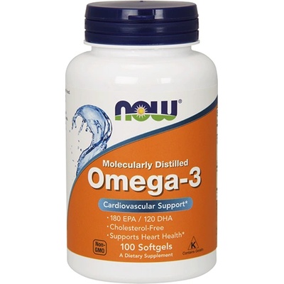 NOW Рибено масло NOW Omega 3, 1000 mg, 100 Softgels