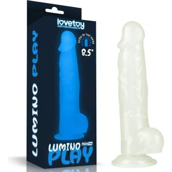 Image 1 of Пенис дилдо с тестиси, светещо в тъмното, 21, 5см. - Lumino Play Dildo (LVTOY00531)