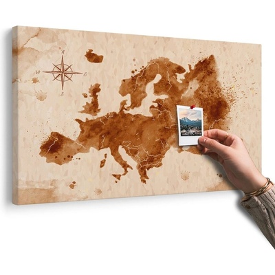 Obraz na korku retro mapa Evropy - 120x80 wooden
