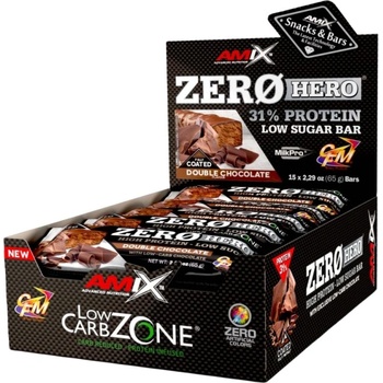 Image 1 of Amix Nutrition ZeroHero Protein Bar [15 x 65 грама] Двоен шоколад