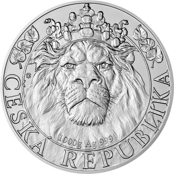 Česká mincovna Stříbrná kilogramová mince Český lev stand 1000 g