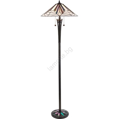 Endon Lighting 63934 - Подова лампа Tiffany ASTORIA 2xE27/60W/230V Ø 48 см (EN0097)