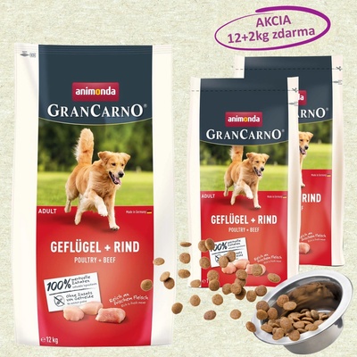 Animonda GranCarno Adult drůbež a hovězí maso 12 kg