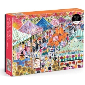 Galison Michael Storrings Harvest Market 1000 Piece Puzzle | Galison
