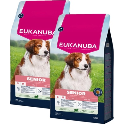 Eukanuba Mature & Senior Small & Medium Breeds Lamb & Rice 2 x 12 kg