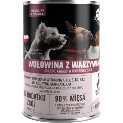 PetRepublic Adult kousky v omáčce s hovězím masem a zeleninou 6 x 400 g