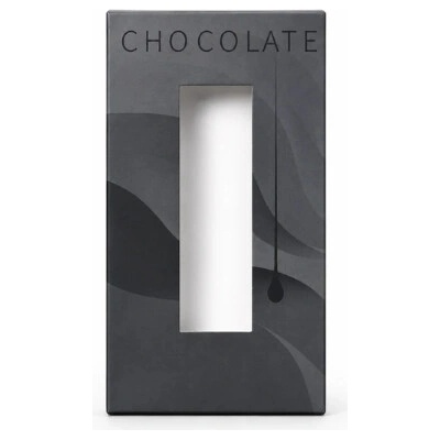 Krabička na čokoládu s okienkom Cake Star Chocolate Grey 16,5 × 8,5 × 1,7 cm