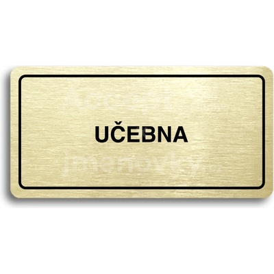 ACCEPT Piktogram UČEBNA - zlatá tabulka - černý tisk