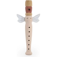 Label Label dřevěná flétna růžová