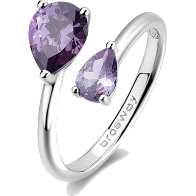 Brosway Stříbrný otevřený prsten Magic Purple Fancy FMP116