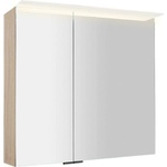 SAPHO Linex - Огледален шкаф с LED осветление 80x70x15 см, 2 врати, явор „Бардини LX080-0013 (LX080-0013)