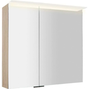 SAPHO Linex - Огледален шкаф с LED осветление 80x70x15 см, 2 врати, явор „Бардини LX080-0013 (LX080-0013)