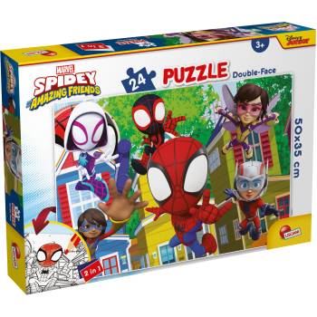 Lisciani Двулицев пъзел Lisciani за оцветяване от 24 части - Това е отбор! (99665)