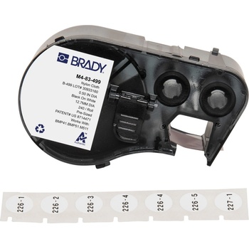 Brady M4-83-499 / 170799, 12.70 mm, Nylon, черно копиране / бял фон (170799)