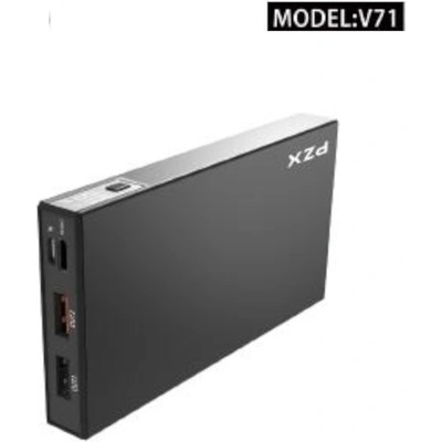 PZX Bъншна батерия /power bank/ PZX V71, 10 000 mAh, 1x USB Type C, 2x USB A, черна (466756)