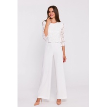 Stylove Woman's Lace detail jumpsuit ecru