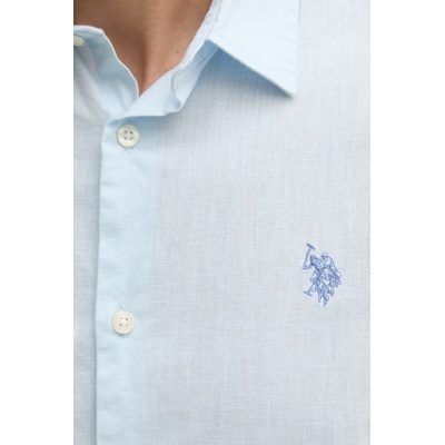 U. S. Polo Assn Детска риза с лен U. S. Polo Assn. LINEN BLEND SS (MUP3254)