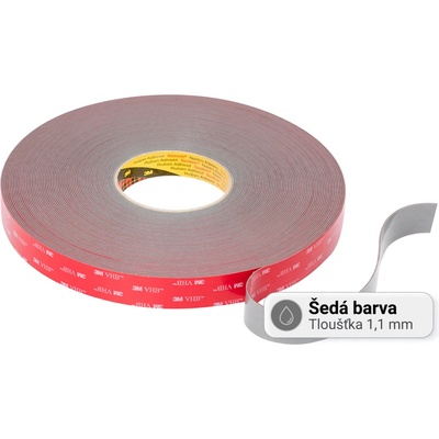 3M VHB GPH-110GF Akrylová silně lepicí oboustranná páska šedá 11 m x 19 mm