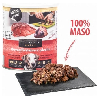 Topstein hovädzie a srdce v plechu 800 g