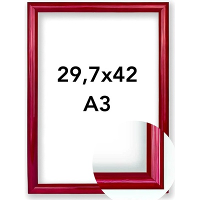 Fotorámeček Roma Rozměr: A3 - 29,7 x 42 cm, Barva: Červená, Typ zasklení: Plexi