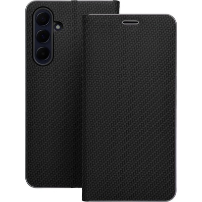 Pouzdro FORCELL Forcell Luna Book Carbon Xiaomi Mi 11 Lite 5G / Mi 11 Lite LTE / Mi 11 Lite NE černé