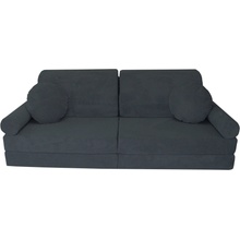 Fimex Dětská modulární rozkládací pohovka NINO DOT – pohodlná sedačka a lůžko 80 x 180 cm VZOR: grafitová