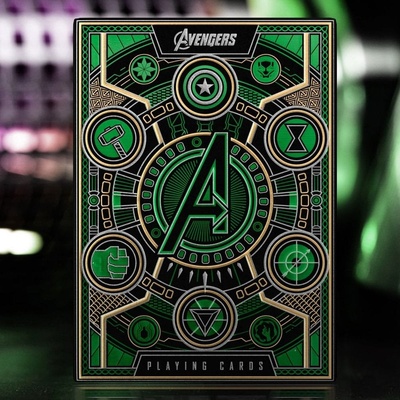 Theory11 Hrací karty Marvel Avengers Green Version