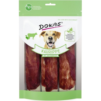 Dokas Žebra z Hovězí kůže obalená kachním masem 210 g