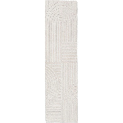 Flair Rugs Ръчно изработена вълнена пътека в цвят слонова кост 60x230 cm Zen Garden - Flair Rugs (503119381730)