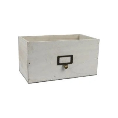 Morex Kvetináč drevo biely 26 x 14 x 13 cm