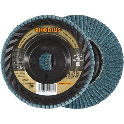 RHODIUS Lamelový brusný kotouč LGZ P3 125 x 22,23 ALPHAline 211417