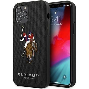 U. S. Polo Assn Калъф за телефон US Polo Polo Embroidery Collection за iPhone 12/ 12 Pro, черен (KXG0016502)